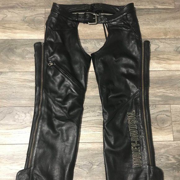 Harley Davidson Deluxe Leather Chaps - Picture 3 of 7